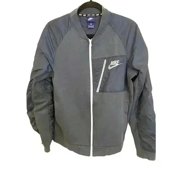 Nike Men’s Small Blue Gray Lightweight Full Zip Warm Up Jacket. No Flaws. - Picture 1 of 9